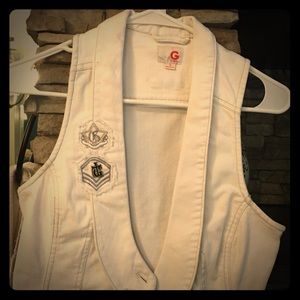 G by Guess Vintage distressed cool vest!
